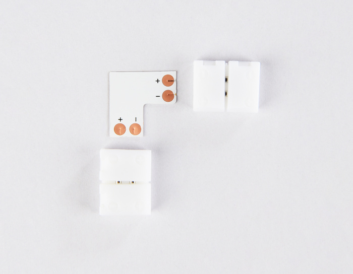 Соединитель угловой L для светодиодной ленты 2835 12/24V (2 конт.) GS6501 (10шт) Ambrella light GS6501