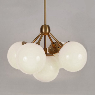 Подвесной светильник Imperiumloft Modo 5 Brass color &amp; white glass 75474-22
