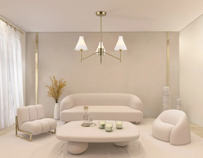 Люстра со стеклянными плафонами на штанге Ambrella light LH57131