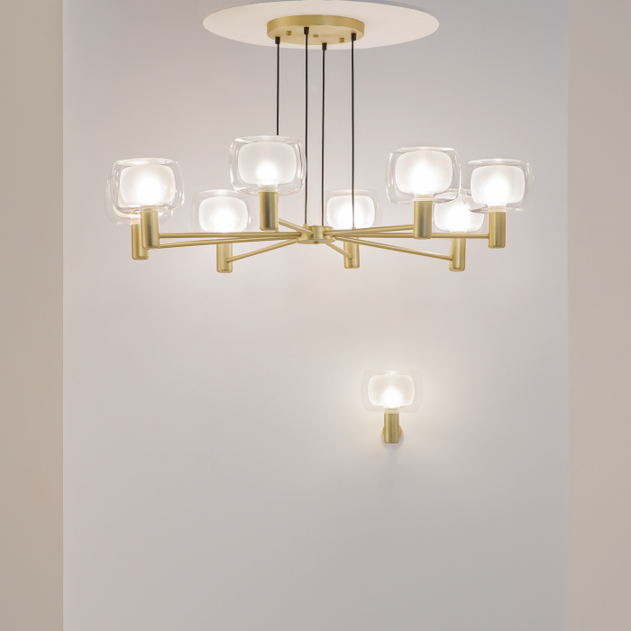 Люстра на штанге Maytoni Vision MOD411PL-08G