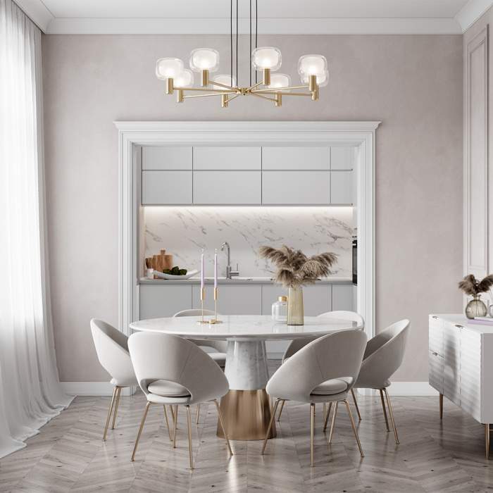Люстра на штанге Maytoni Vision MOD411PL-08G