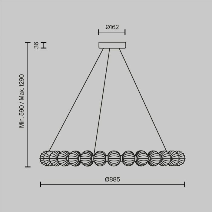 Подвесной светильник Maytoni Amulet MOD555PL-L30CH4K