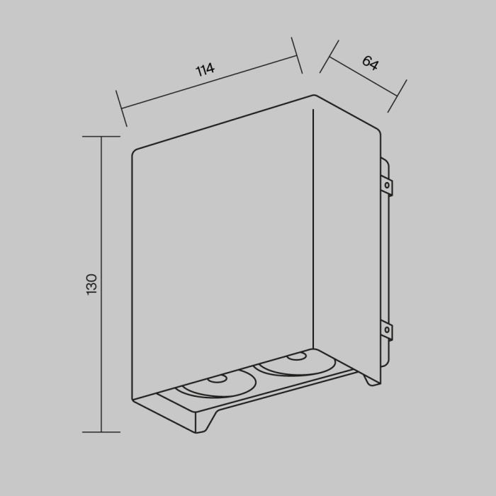 Светильник настенный Maytoni Shell O570WL-L20B3K