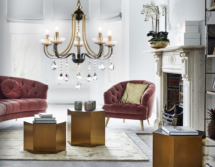 Подвесная люстра с хрусталем Ambrella light TR4952