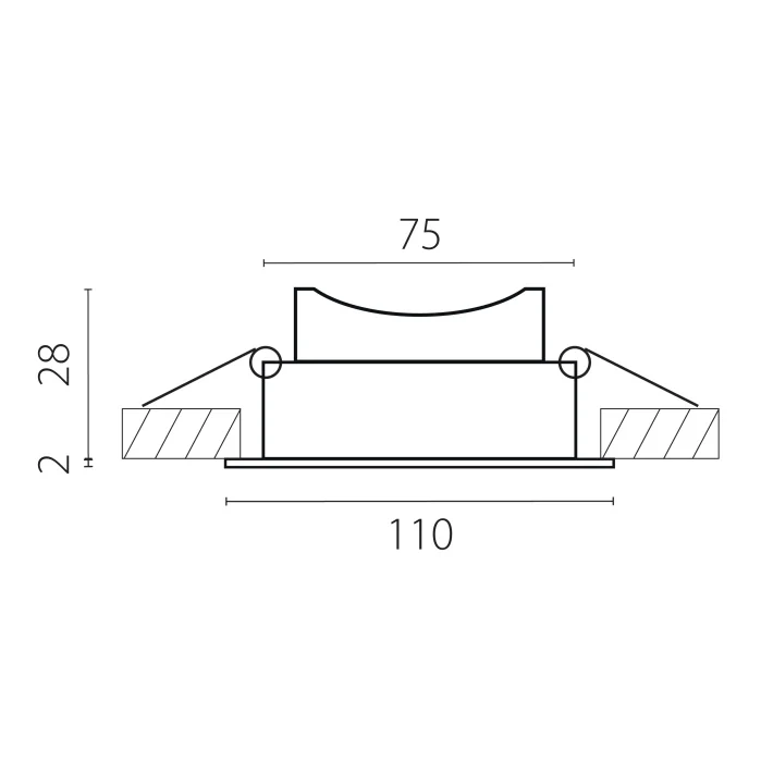 Рамка термостойкая PVC д/крепления LED источника света в подвесном потолке Piano Lightstar 012806