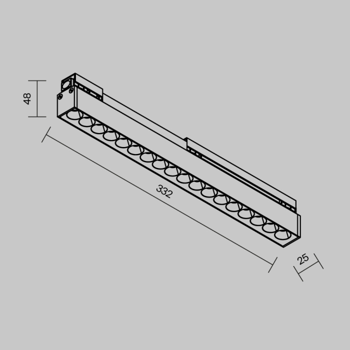 Трековый светильник Maytoni Points O-TR02-2-S-18WB3K