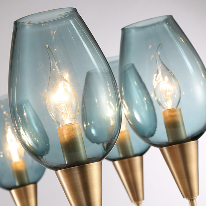 Подвесная дизайнерская люстра Viola 10 Прозрачный ImperiumLoft