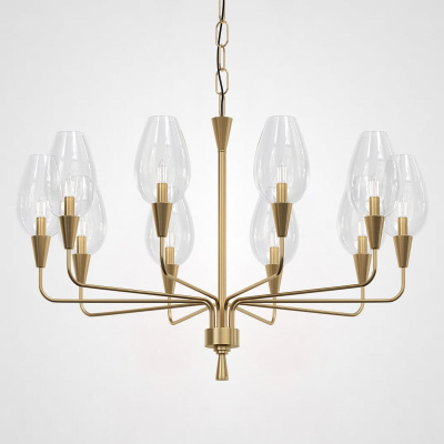 Подвесная дизайнерская люстра Viola 10 Прозрачный ImperiumLoft