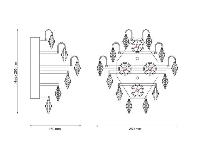 Настенный светильник Lucia Tucci Eva W591.4 oro LED