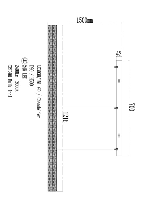 Подвесной светильник Leon Alice LE3039/1200L GD
