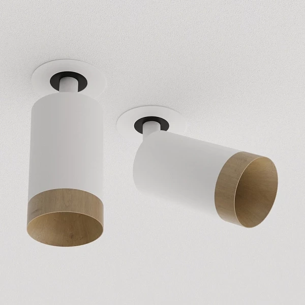 Встраиваемый светодиодный светильник Ledron SAGITONY R Basic S60 Wooden Wh