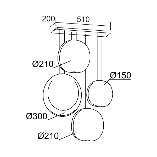 Подвесной светильник Ledron 9203/4B