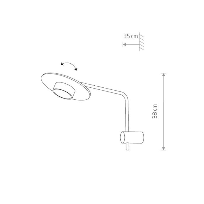 Настенный светильник Nowodvorski Disk Dark Wood/Black 7645