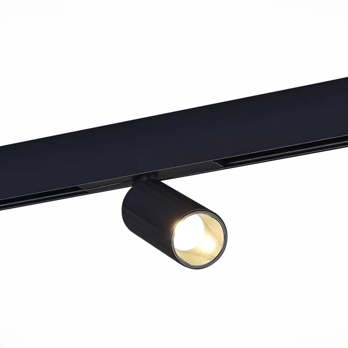Магнитный трековый светильник Черный LED 1*12W 4000K 700Lm Ra>90 IP20 D50xH173 48VV ST807.446.12