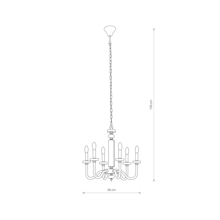 Люстра подвесная Nowodvorski Hampton White/Chrome 8154