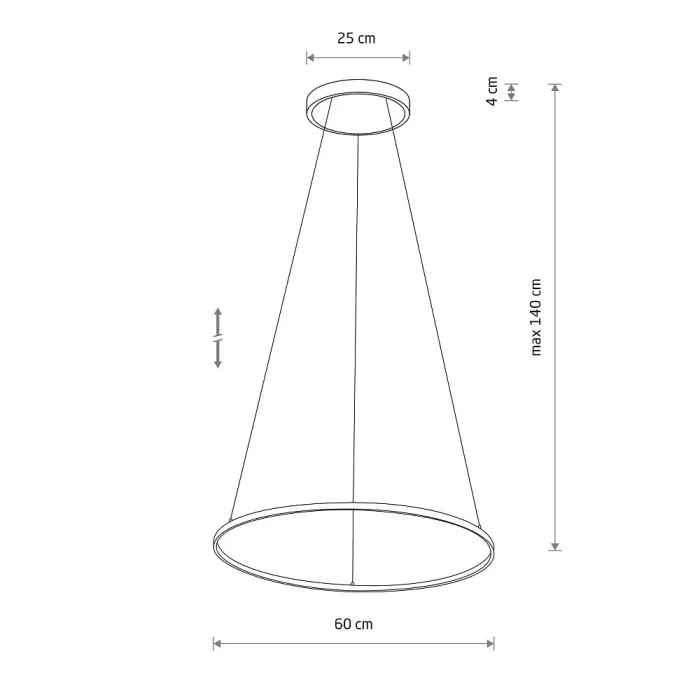 Подвесная люстра Nowodvorski Circolo Led M Black 10812