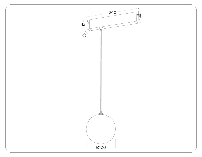 Управляемый светодиодный светильник для шинопровода Magnetic 220V диммируемый 3000-6400K Ambrella light GL1442