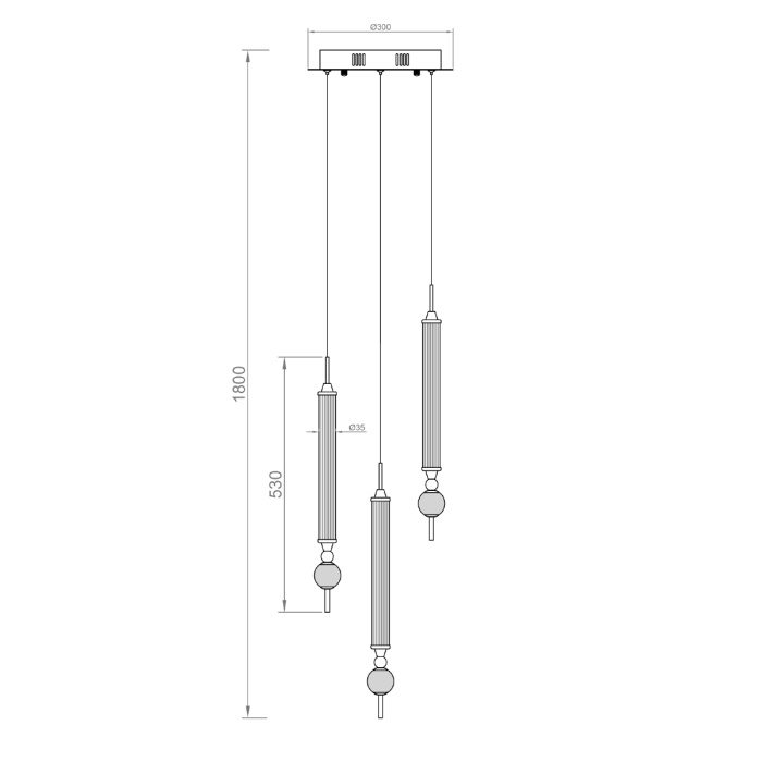 Подвесной светильник Delight Collection OD2503 OD2503-3 gold