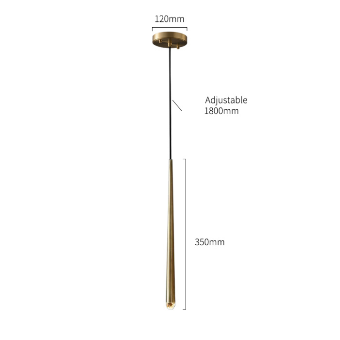 Подвесной светильник Delight Collection MT8863 MT8863-1H antique brass