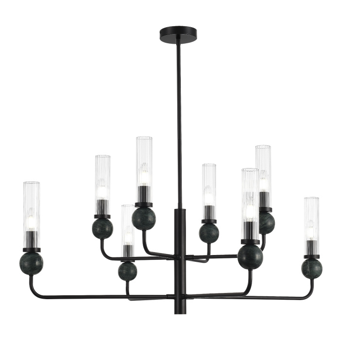 Светильник подвесной ST-Luce черный/прозрачный E14 8*40W SL1244.403.08