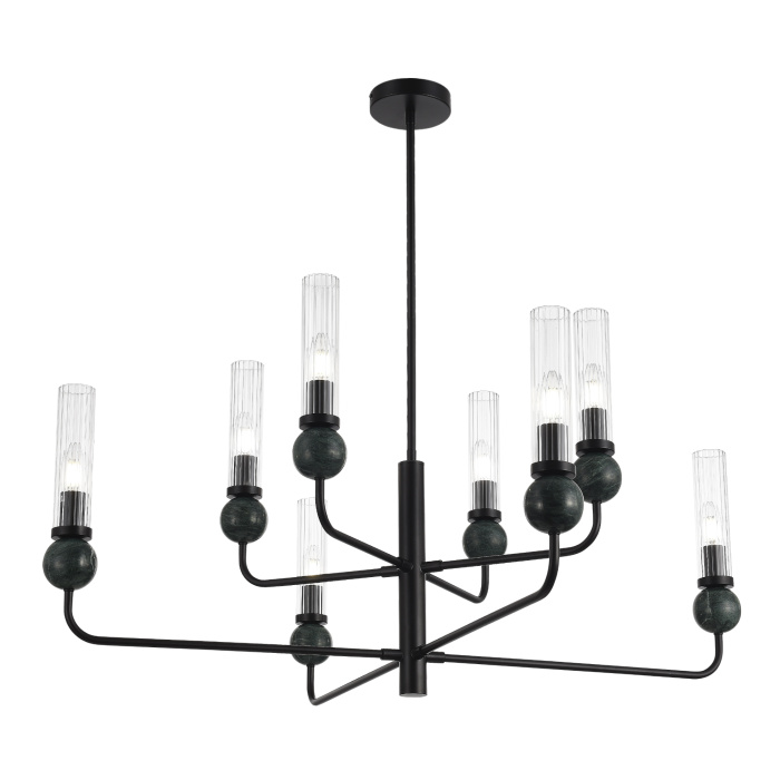 Светильник подвесной ST-Luce черный/прозрачный E14 8*40W SL1244.403.08