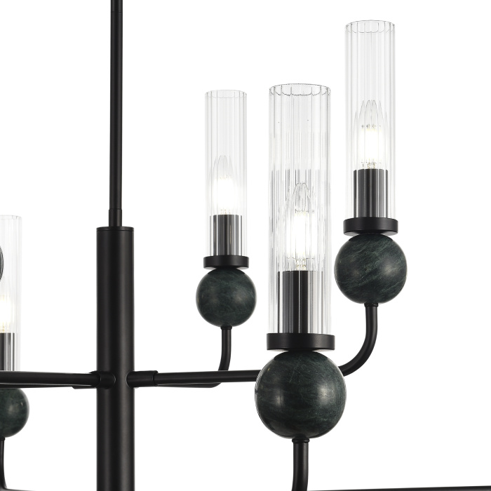 Светильник подвесной ST-Luce черный/прозрачный E14 8*40W SL1244.403.08