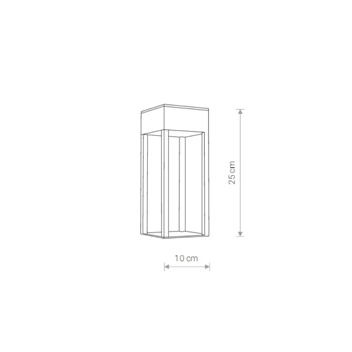 Уличный настенный светодиодный светильник Nowodvorski Structure Led Black 8146