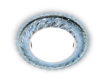 Встраиваемый точечный светильник GX53 с LED подсветкой Ambrella light G303 CL/CLD