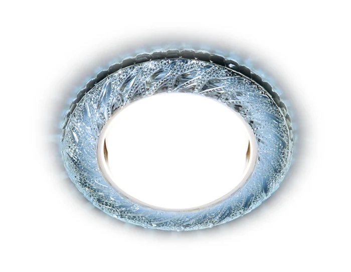 Встраиваемый точечный светильник GX53 с LED подсветкой Ambrella light G303 CL/CLD