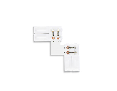 Соединитель угловой L для светодиодной ленты 5050 12/24V (2 конт.) GS6551 (10шт) Ambrella light GS6551