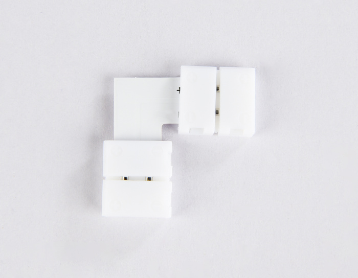 Соединитель угловой L для светодиодной ленты 5050 12/24V (2 конт.) GS6551 (10шт) Ambrella light GS6551