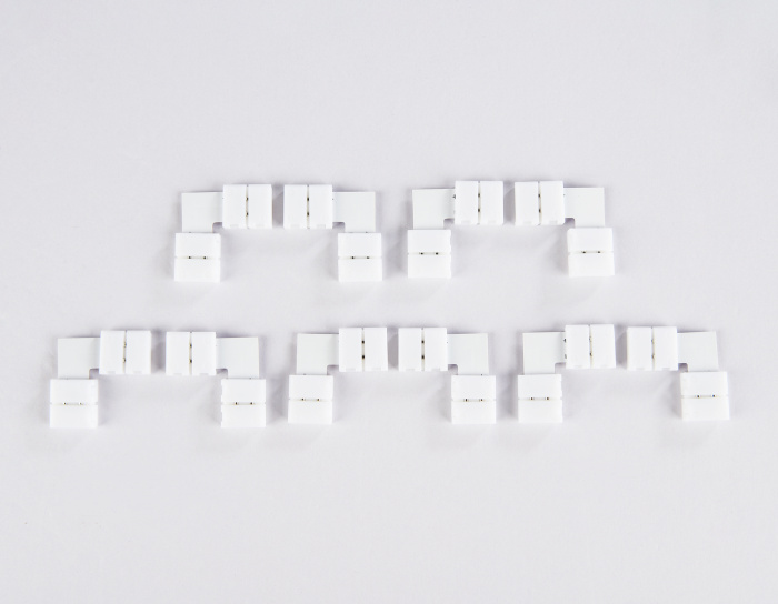 Соединитель угловой L для светодиодной ленты 5050 12/24V (2 конт.) GS6551 (10шт) Ambrella light GS6551