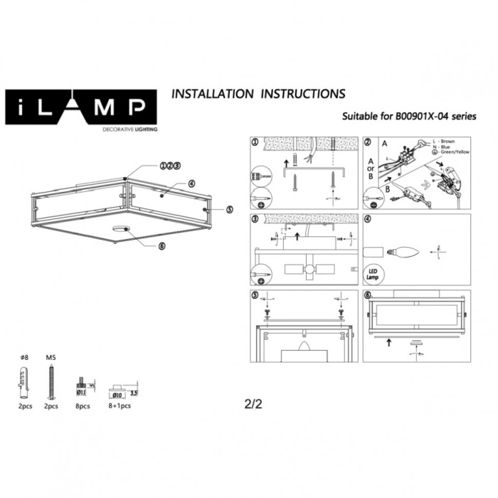 Светильник потолочный iLamp DICE 901X-4 CR