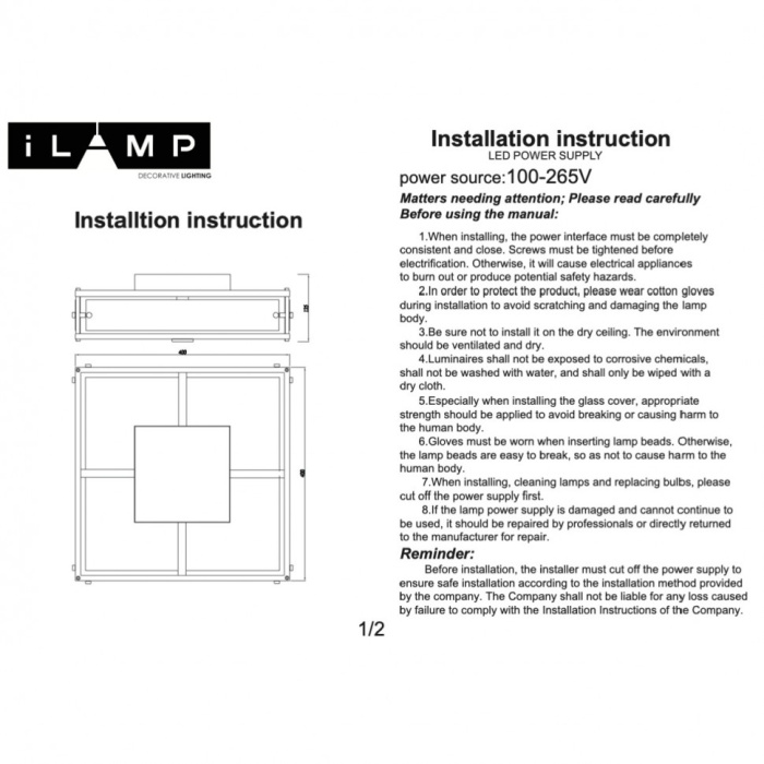 Светильник потолочный iLamp DICE 901X-4 CR