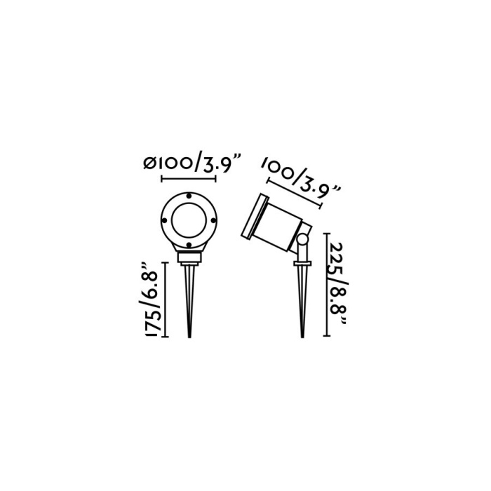 Наземный фонарь TONO Black stake lamp