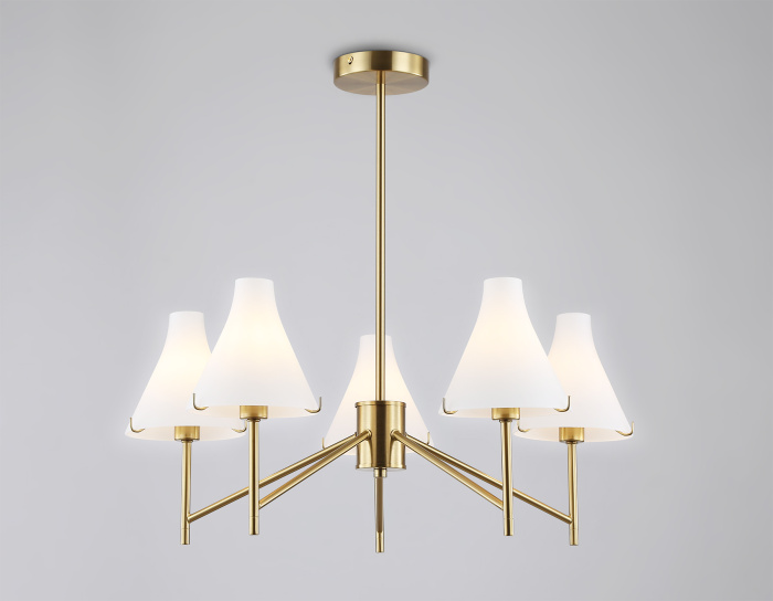 Люстра со стеклянными плафонами на штанге Ambrella light LH57133