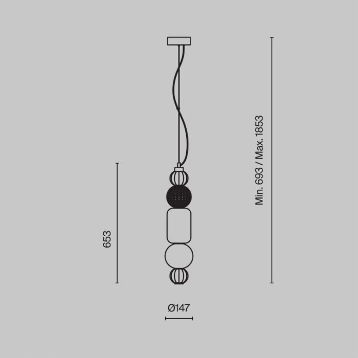 Подвесной светильник Maytoni Collar P069PL-L35G3K