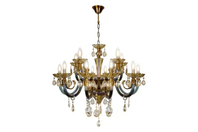 Подвесная люстра iLamp Asia 61081-8+4 Бронзовая