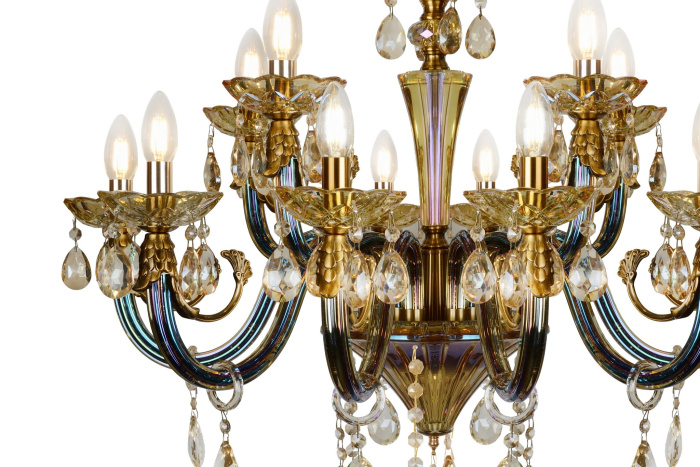 Подвесная люстра iLamp Asia 61081-8+4 Бронзовая