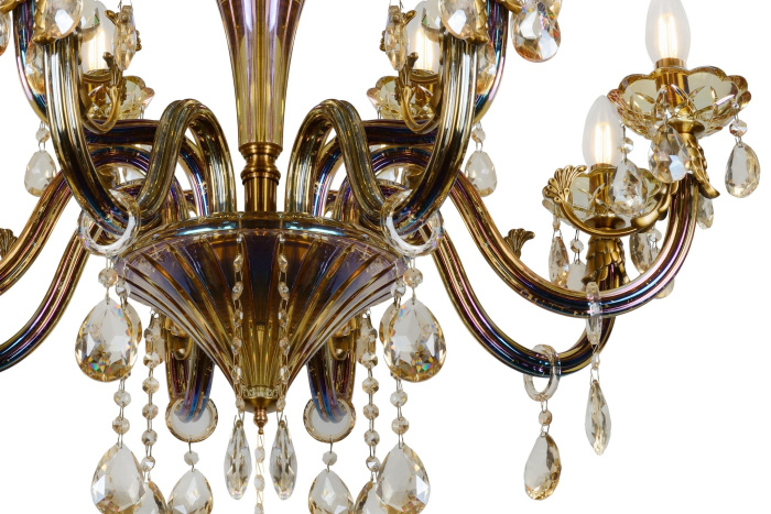 Подвесная люстра iLamp Asia 61081-8+4 Бронзовая