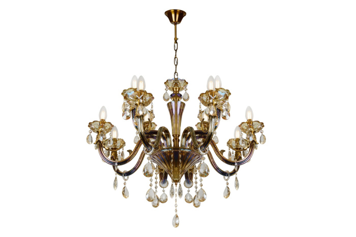 Подвесная люстра iLamp Asia 61081-8+4 Бронзовая