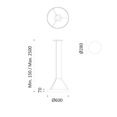 Подвесной светильник Leds C4 CIRC D60cm