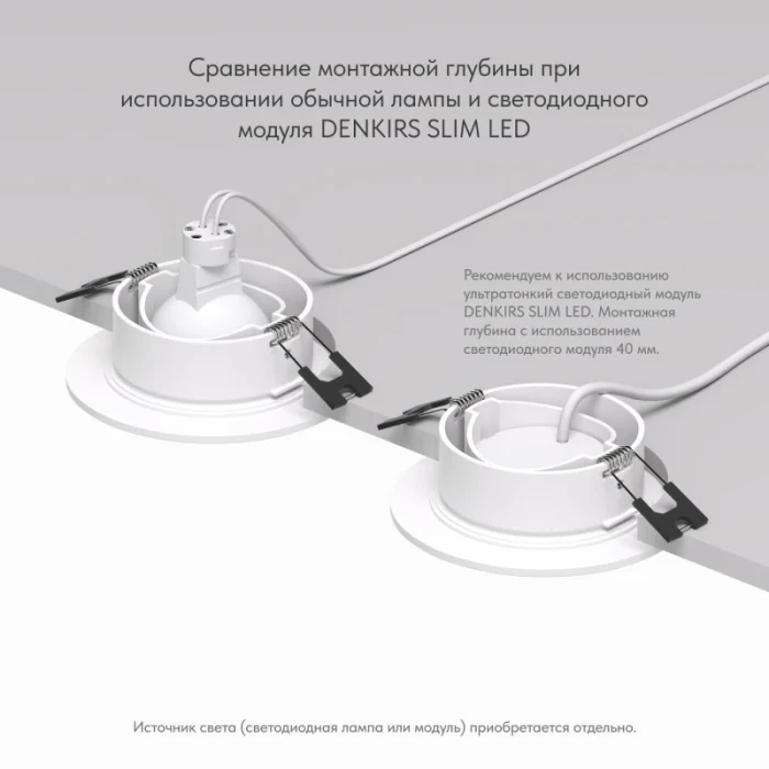 Встраиваемый светильник Denkirs Tisted DK3029-WH