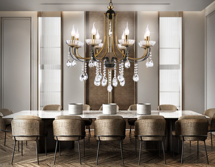 Подвесная люстра с хрусталем Ambrella light TR4953