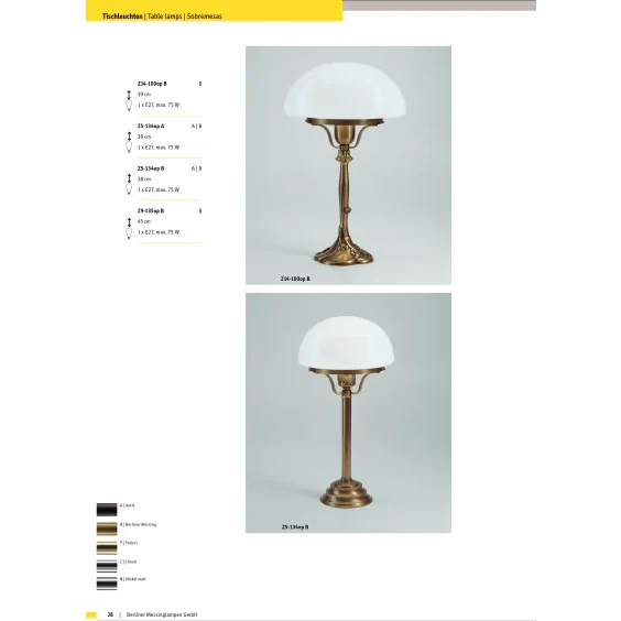 Настольная лампа Berliner Messinglampen Z5-134opA