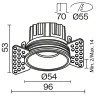 Встраиваемый светильник Maytoni Round DL058-7W3K-TRS-W