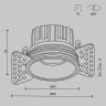 Встраиваемый светильник Maytoni Round DL058-7W3K-TRS-W