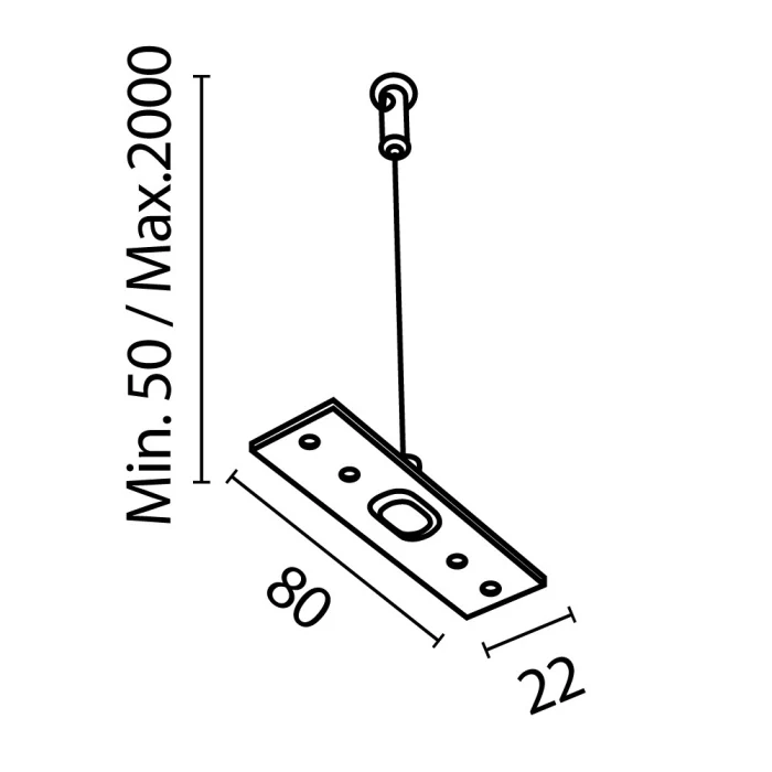 Подвес тросовый (2 шт.) Maytoni Magnetic track system Exility TRA034SW-2W