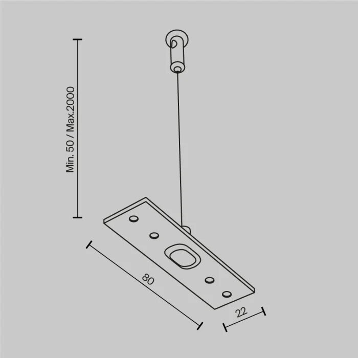Подвес тросовый (2 шт.) Maytoni Magnetic track system Exility TRA034SW-2W