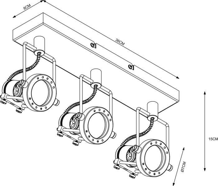 Спот Arte Lamp COSTRUTTORE A4300PL-3BK